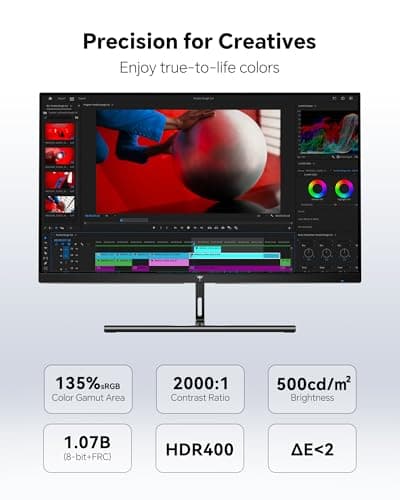 KTC 27 Inch 5K Monitor, 5120 x 2880 5K2K Monitor with 65W Type-C Port, Dual Mode Computer Monitors Compatible with Mac mini, IPS Panel, HDR 400, 217 PPI, 135% sRGB, HDMI DisplayPort, Tilt, H27P3