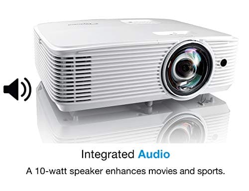 Optoma GT780 Short Throw Projector for Gaming & Movies | HD Ready 720p + 1080p Support | Bright 3800 Lumens for Lights-on Viewing | 3D-Compatible | Speaker Built In