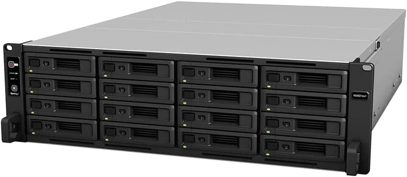Synology RackStation RS4021xs+ NAS Server with Xeon 2.1GHz CPU, 64GB Memory, 288TB HDD Storage, 2 x 10GbE LAN Ports, DSM Operating System Bundle with Rail kit