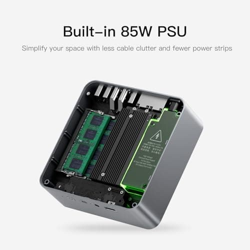 Beelink EQR5 Mini PC, AMD Ryzen 5 5650U(7nm, 6C/12T) up to 4.2GHz, Mini Computer 32GB DDR4 RAM 1TB PCIe3.0x4 SSD, Micro PC 4K@60Hz Dual HDMI Display/WiFi6/BT5.2/Office/Home/HTPC/W-11 Pro