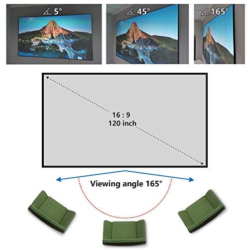 Projector Screen DIY Elastic Polyester Material 59x105 inch for Max 130 inch 16:9 Projection Screen Economical Black Backing 4K Ultra HD Front Projection Textile Fabric