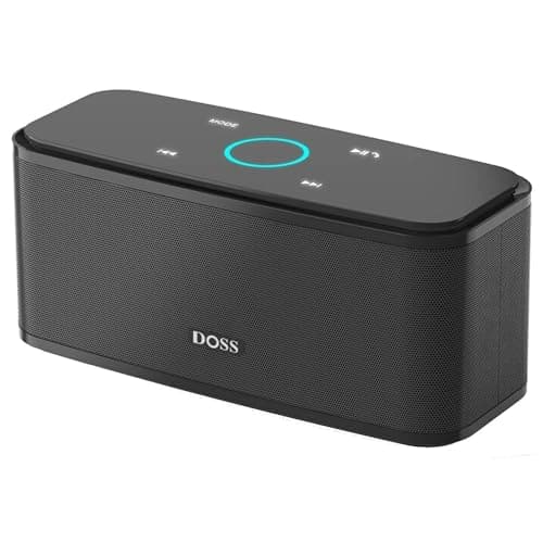 DOSS SoundBox Touch Wireless Bluetooth Speaker with 12W HD Sound and Bass, IPX5 Waterproof, 20H Playtime, Handsfree, for Office, Home, Outdoor, Travel-Upgraded