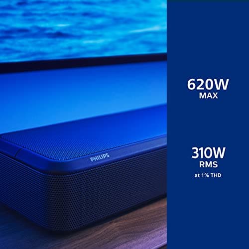 PHILIPS Fidelio FB1 7.1.2-Channel Surround Sound Soundbar with Integrated Dolby Atmos and Subwoofer + DTS Play-Fi, All-in-One, Premium Design and Materials