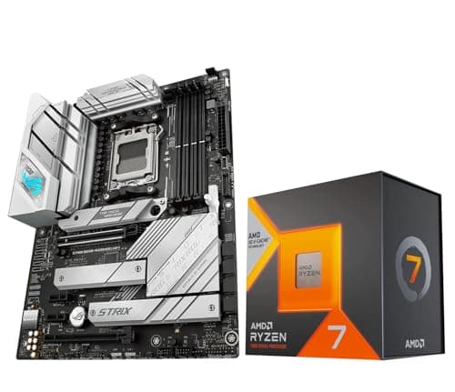 Micro Center CPU Motherboard Kit AMD Ryzen 7 7800X3D Unlocked Desktop Processor with ASUS ROG Strix B650-A Gaming WiFi 6E AM5 (LGA1718) Ryzen 7000 Gaming Motherboard