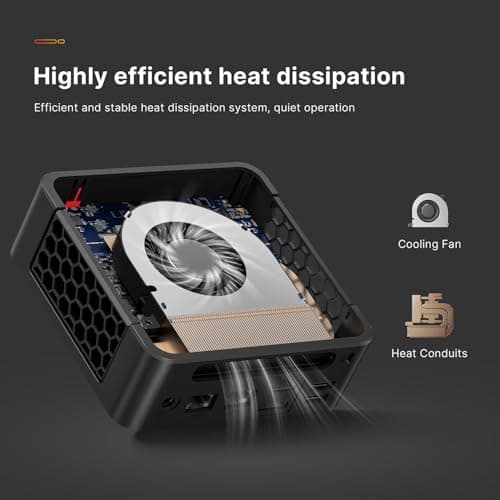 P4 Mini PC Desktop Computers, AMD Ryzen 7 5825U (up to 4.5GHz), 32GB DDR4, 1TB PCIe SSD, Dual LAN 2.5G & Wi-Fi 6E & BT5.2, 4K Triple Display, Compact Silent PC for Gaming, Office, Design