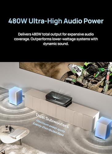 AWOL VISION ThunderBeat 4.2.2 All-Wireless Home Theater Sound System, Surround Sound System with Dual 120W Subwoofers and Upward Firing Speakers, Dolby Atmos DTS Support