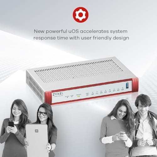 Zyxel High Speed Cyber Security Firewall | 2x Multi-Gig 2.5G | VPN | Business Class Recommended up to 100 Users | Nebula Cloud Option | Hardware Only [USGFLEX200H]