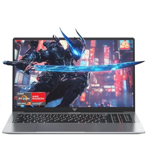 2025 Laptop with AMD Ryzen7(Up to 4.3GHZ,8C/16T),AMD Radeon Graphics,16GB DDR4 RAM 512GB SSD,WiFi 6,15.6 inch IPS Display,4800mAh Battery,Type-C,Micro SD,Webcam,Windows 11 Slim Laptop Computers