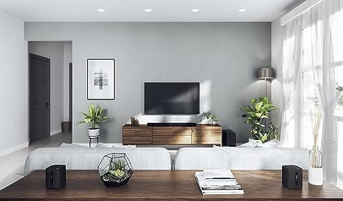 YAMAHA True X 50A Bundle - True X BAR 50A Sound Bar with Dolby Atmos, Wireless Subwoofer, Alexa Built-in + Pair of True X Speaker 1A Portable, Wireless, Surround Sound Speakers with Bluetooth. Black