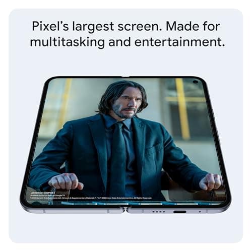 Google Pixel 10 Pro Fold - Unlocked Android Smartphone with Gemini, Your AI Assistant - Advanced Triple Rear Camera System - 24+ Hour Battery - Foldable Display - Moonstone - 256 GB (2025 Model)