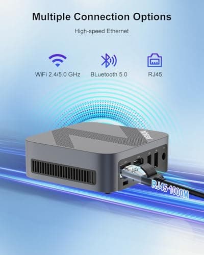 Mini PC W-11, Mini-PC with Intel CPU N150(up to 3.6GHz), 16 GB DDR4 RAM 512 GB M.2 SSD Micro Gaming PC, 4K Dual Display, HDMI 2.0/DP, USB 3.0/WiFi 5/BT 5, Fit Office Home School