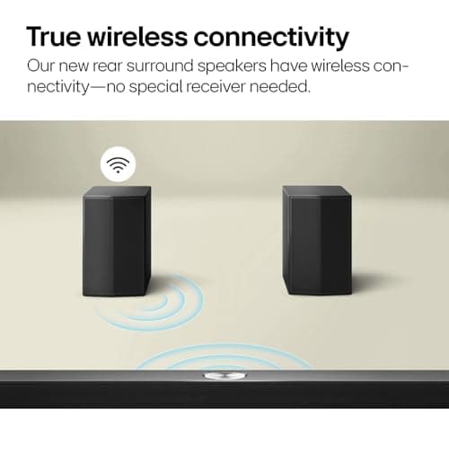 LG S40TR 4.1 ch. Home Theater Soundbar with Rear Surround Speakers and Wireless Subwoofer, Wow Interface, Dolby Audio, AI Sound Pro, 2024 Model, Amazon Exclusive