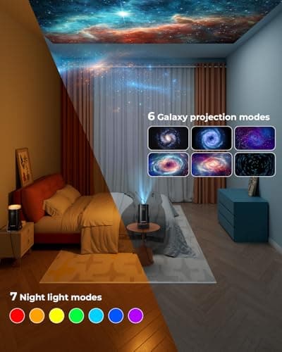 CLOKOWE Mini Projector, 4K 1080P Support projector with wifi and bluetooth, 270°Adjustable Stand Outdoor Home Theater galaxy Projector with Android TV OS & 8000+APPS for Phone/TV Stick/Laptop/HDMI