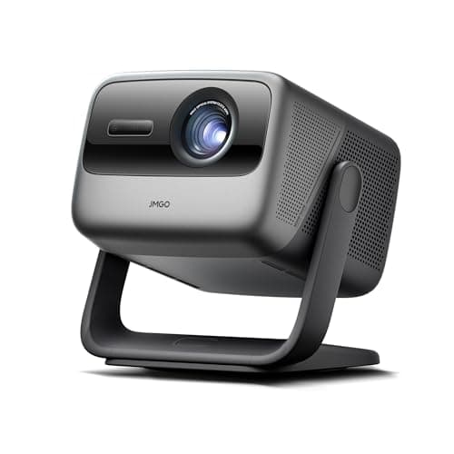 JMGO N1S Ultra 4K Triple Laser Projector with WiFi and Bluetooth, 2800 ISO Lumens, Official Netflix, GTV, 360° Sensorless Picture Correction, 300", HDR10, 20W Dolby Digital Plus, Smart and Portable