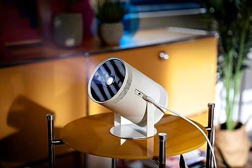 SAMSUNG 30" - 100" The Freestyle FHD HDR Smart Portable Projector for Indoor and Outdoor Home Theater, Big Screen Experience with Premium 360 Sound w/ Alexa Built-In (SP-LSP3BLAXZA)