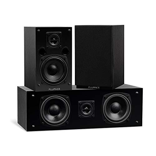 Fluance Elite High Definition Surround Sound Home Theater 5.1 Speaker System Including 3-Way Floorstanding Towers, Center Channel, Rear Surround Speakers and a DB10 Subwoofer - Black Ash (SX51BR)