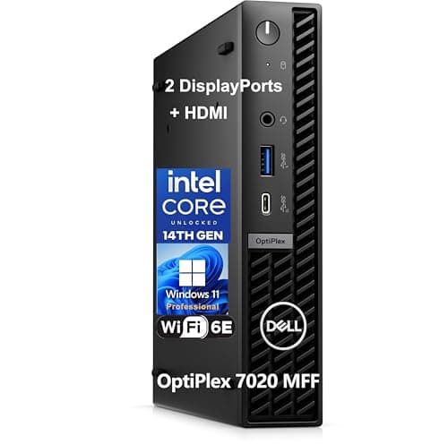 Dell OptiPlex 7020 MFF Mini Business Desktop Computer, 7000 Micro Form Factor, 14th Gen Intel 14-Core i5-14500T (Beat i7-13700T), 16GB DDR5 RAM, 512GB PCIe SSD, WiFi 6E, 2 DisplayPorts, HDMI, W11 Pro