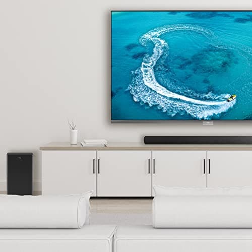 TCL 4K Alto 8 Plus 2.1.2 Channel Dolby Atmos Sound Bar with Wireless Subwoofer, Bluetooth – TS8212-NA, 39-inch, Black
