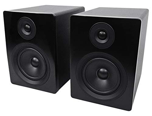 Rockville APM5B Powered USB Studio Monitor Speaker Pair in Black, 5.25", 2-Way, 250W, EQ, MDF Wood, RCA/XLR, Perfect for Studios, Recording, Music