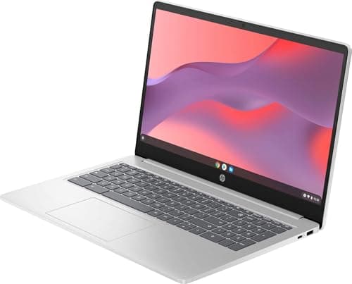 HP Chromebook Laptop 15 ( 15.6" Anti-Glare, Intel N200 (> i3-1115G4), 8GB DDR5 RAM, 128GB Storage (64GB eMMC + 64GB SD Card), Numeric KB) Home & Student, Webcam w/Shutter, Wi-Fi, Chrome OS, Silver