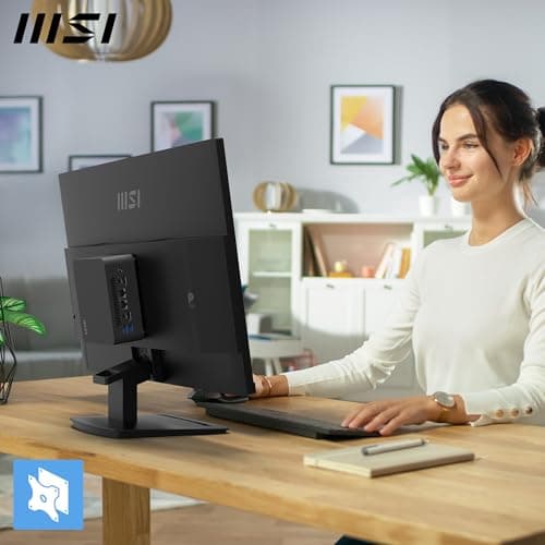 MSI PRO MP243L E14 24-inch IPS 1920 x 1080 (FHD) Gaming Office Monitor, 144Hz, Adaptive-Synch, HDR Ready, HDMI, VGA Port,VESA Mountable, Tilt, 4-Side Slim Bezel,1ms, Black