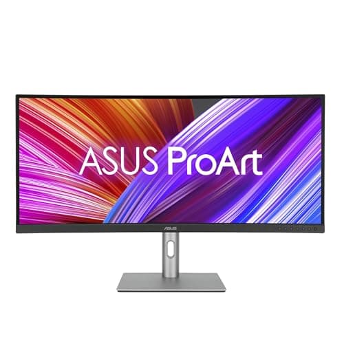 ASUS ProArt Display 34” Ultrawide Curved Professional HDR Monitor (PA34VCNV) - IPS, 21:9 3440 x 1440, 3800R Curve, 100% sRGB/Rec709, ΔE<2, Calman Verified, USB-C Docking PD 96W, RJ45, 3 Year Warranty