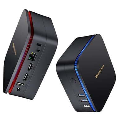 Blackview MP60 Mini PC with 13 Gen Intel N150, 16GB DDR4 512GB M.2 SSD Mini Desktop Computer, 4K Dual Display/2*HDMI, Big Fan+LED Breathing Light+Removable Base, VESA for Home&Office