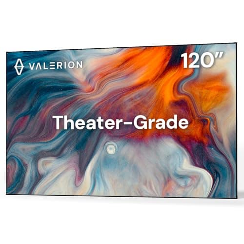 120-inch Fixed Frame Projector Screen, 1.3 dB Gain, 80% PQE, 4K/8K Ultra HD, 3D Wall Mount Projector Screen, Works with Long Throw, Short Throw & Ultra Short Throw Projectors