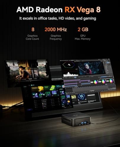 KAMRUI Mini PC with AMD Ryzen 7 PRO 5875U, 16GB DDR4 512GB M.2 SSD Mini Computer, Mini Gaming PC with USB Type-C, Desktop Computer Supports Triple 4K Display, WiFi 6, BT 5.2