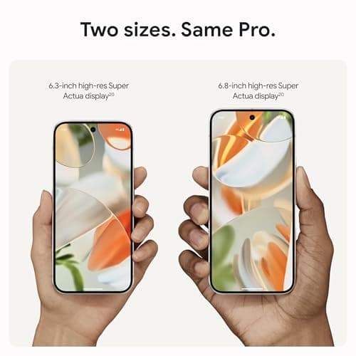 Google Pixel 9 Pro - Unlocked Android Smartphone with Gemini, Triple Rear Camera System, 24-Hour Battery, and 6.3" Super Actua Display - Obsidian - 128 GB