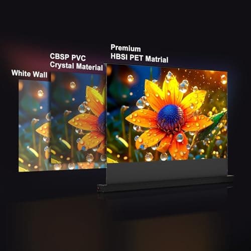 IN&VI 100" 8K HBSI PET Motorized ALR Floor Rising Projector Screen for Ultra Short Throw Projector,Movie Screen for Home Theater,Motorized Projector Screen 4K/8K Ultra HD Active