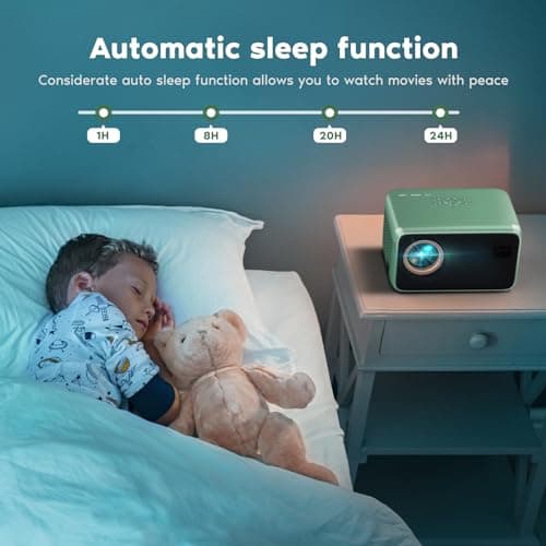 【Electric Focus】4K Projector with WiFi and Bluetooth, TMY Portable Projector with Zoom Function, Movie Projector for Phone/TV Stick/HDMI/USB/Laptop/DVD/PS5, Mini Projector for Bedroom or Outdoor