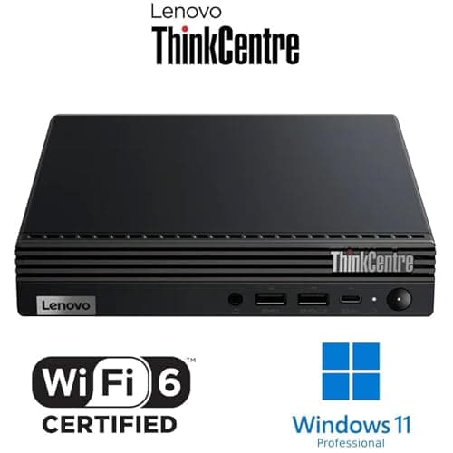 Lenovo ThinkCentre M70q Gen 4 MFF Tiny 1L Mini PC Business Desktop Computer, 13th Gen Intel 10-Core i5-13400T (Beat i7-12700T), 32GB DDR4 RAM, 1TB PCIe SSD, WiFi 6, RJ45, Windows 11 Pro Vent-HEA