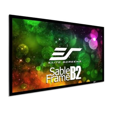 Elite Screens Sable Frame B2 Fixed Frame Projector Screen 120 inch 16 9, 4K/8K UHD, ISF-Certified CineWhite UHD-B (1.3 Gain), Wall Mounted for Standard, Short & UST Projectors, Home Theater, SB120WH2