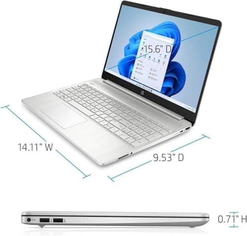 HP Laptop for Business and Student, 15.6" HD Touchscreen, Intel 6-Core i3-1215U Processor, 16GB RAM, 512GB SSD, lntel UHD Graphics, Windows 11 Home, with Microsoft Office Lifetime License