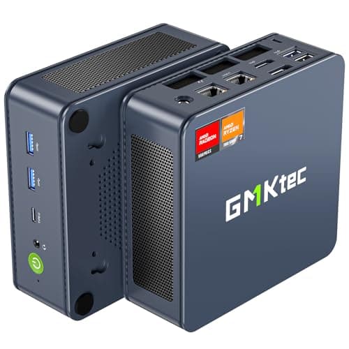 GMKtec Mini PC Gaming, K6 AMD Ryzen 7 7840HS Dual NIC LAN 2.5Gbps Desktop Computer, 32GB DDR5 (16GB*2) 1TB PCIe4.0 SSD, USB4.0, HDMI, DP, USB-C, WiFi 6E, BT 5.2