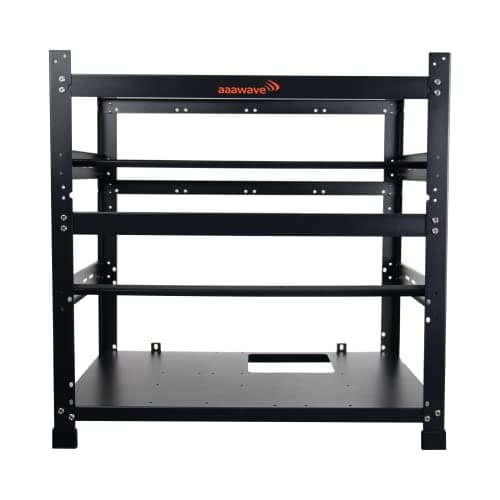 12GPU Open Frame Mining Rig Frame Chassis with Biostar TZ590-BTC Duo Motherboard for Crypto Currency Mining