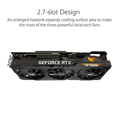 Asus TUF Gaming NVIDIA GeForce RTX 3080 Ti OC Edition Graphics Card (PCIe 4.0, 12GB GDDR6X, HDMI 2.1, DisplayPort 1.4a, Dual Ball Fan Bearings, Military-Grade Certification, GPU Tweak II)