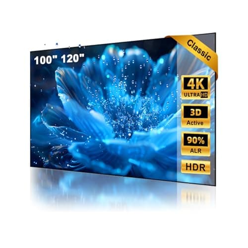 NothingProjector Projector Screen, 120 inch, Ambient Ceiling Light Rejecting ALR CLR, 4K Ultra HD Fixed Frame 16:9, PET Crystal, On Wall Mount for Ultra Short Throw Projectors, Classic Series NothPJ