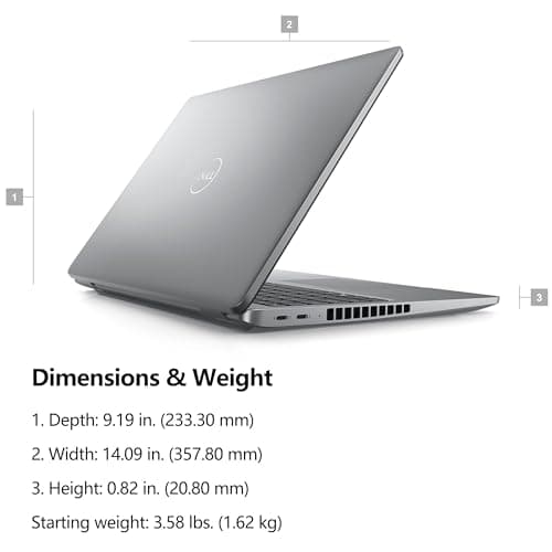 Dell Latitude 5550 15 Business AI Laptop, 15.6" FHD Computer, Intel Ultra 7 155U (Beat i7-1355U), 16GB DDR5 RAM, 512GB PCIe SSD, WiFi 6, Backlit Keyboard, Fingerprint Reader, Windows 11 Pro