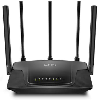 LNN Wi-Fi 6 Router, 3000Mbps Dual Band Wireless Gigabit Routers for Gaming, 20+ Devices Support with OFDMA, 2000 Sq.Ft Coverage, FCC Certified