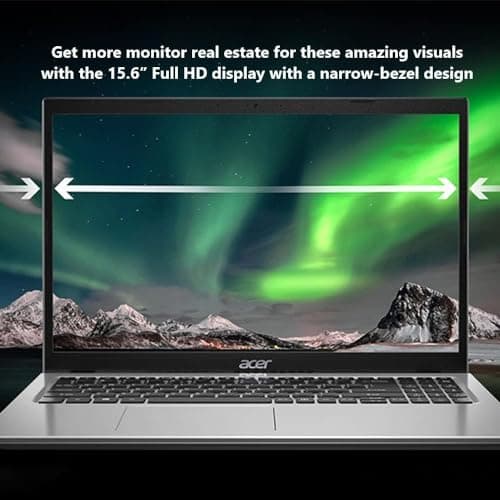 acer Aspire 1 Slim Laptop for College Students and Business, 15.6" FHD Display, Intel Celeron N4500, 12GB RAM, 256GB SSD and 128GB eMMC, Microsoft 365 Personal 1-Year Subscription, Win 11 Home S