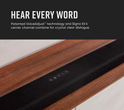 Polk Audio Signa S4 Sound Bar with Wireless Subwoofer - Dolby Atmos 3D Audio, Exclusive VoiceAdjust & BassAdjust Technology, HDMI eARC, Works with 8K, 4K & HD TVs, Bluetooth, Wireless Streaming