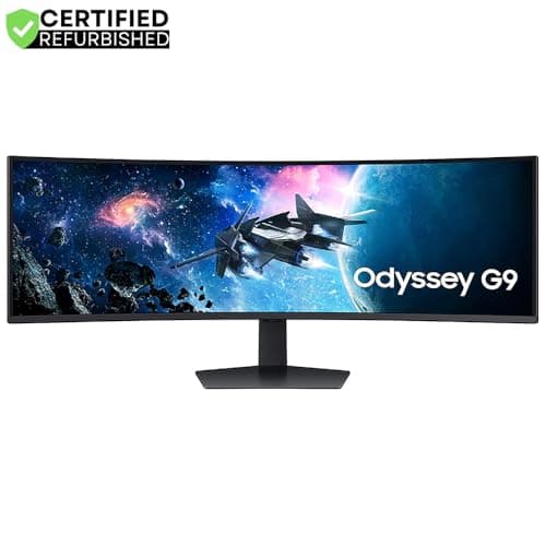 Samsung LS49CG954E 49 inch Odyssey G9 G95C DQHD 240Hz 1ms(GtG) DisplayHDR 1000 Curved Gaming Monitor (Renewed) Bundle with 2 YR CPS Enhanced Protection Pack
