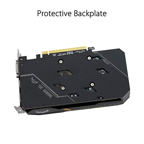 ASUS TUF Gaming NVIDIA GeForce GTX 1650 OC Edition Graphics Card (PCIe 3.0, 4GB GDDR6 Memory, HDMI, DisplayPort, DVI-D, 1x 6-pin Power Connector, IP5X Dust Resistance, Space-Grade Lubricant)