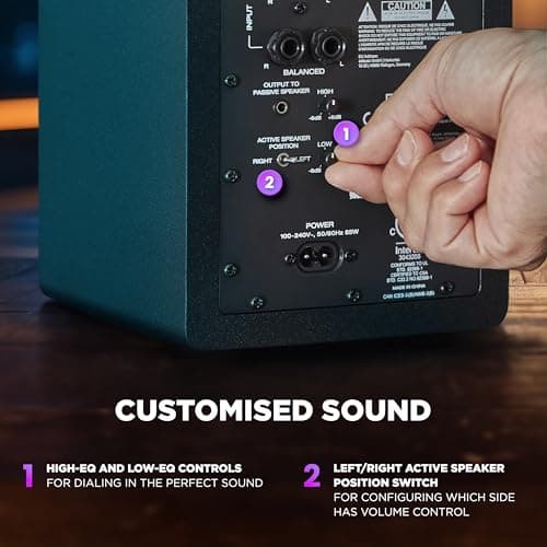 M-AUDIO BX4 Pair 4.5" 120W Studio Monitors, HD PC Speakers for Recording and Multimedia with Music Production Software