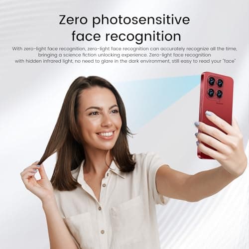 16 Ultra Smartphone Unlocked Cell Phone,6.99" HD Screen Unlocked Phone,8+256GB Android 13 with 128GB Memory Card,Face ID/Dual SIM/5G/Fingerprint Button Unlock/Photos/GPS (Wine Red, 8+256)