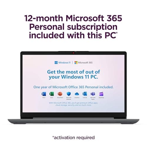 Lenovo IdeaPad Ultra Light Laptop for Student & Home (14" Anti-Glare, Intel Dual Core Processor, 4GB RAM, 128GB Storage (64GB+ 64GB SD)), 1 Year Office 365, Webcam, Wi-Fi 6, Win 11 Home in S, Grey