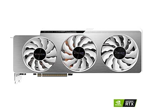 GIGABYTE GeForce RTX 3080 Ti Vision OC 12G Graphics Card, 3X WINDFORCE Fans, 12GB 384-bit GDDR6X, GV-N308TVISION OC-12GD Video Card