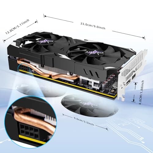 RX 560 XT 8GB GDDR5 Graphics Card,1792SP,128Bits, PC Gaming Video Card, Computer GPU, PCI Express x16 3.0 with Freeze Fan Stop for Desktop Computer Tarjeta Gráfica
